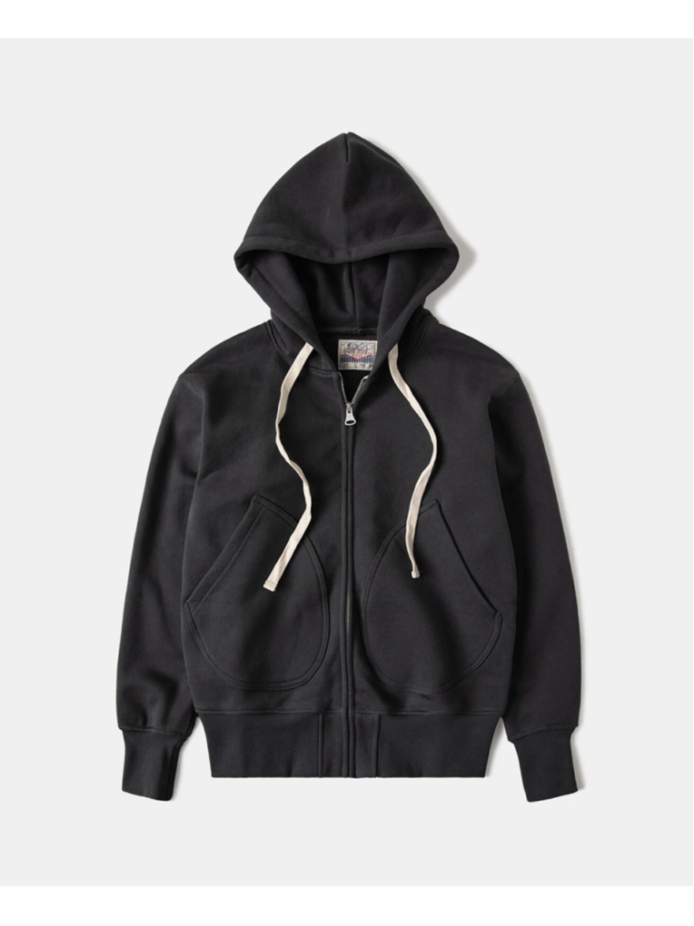 17.5 oz Terry Cloth Zip-Up Hoodie - Vintage Black Non Stock Mfg. Co. - Picture 4 of 15